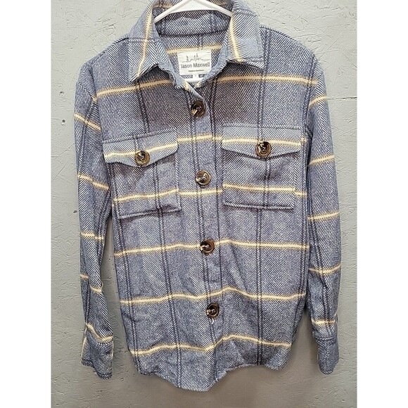 Jason Maxwell‎ Vtg Heavy Flannel Button Up Jacket Shirt Western Sz Small - Picture 1 of 7